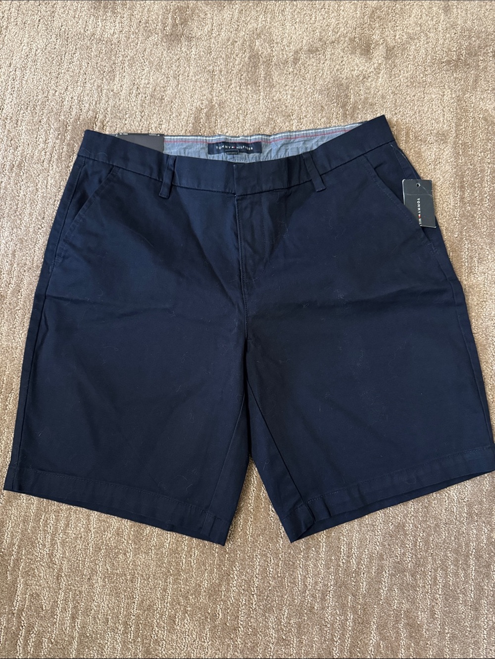 Tommy Hilfiger Navy Flat-Front Women’s Shorts